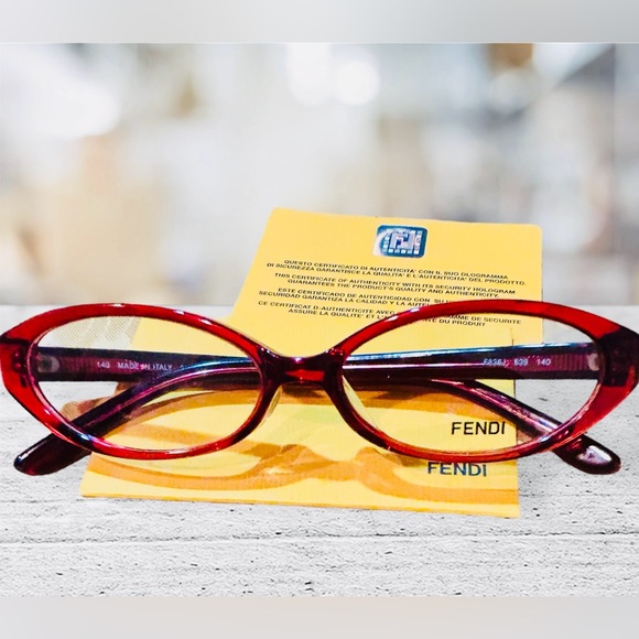 Fendi Other - FENDI readers/ Eyeglasses -Bordeaux red with Zucca print. NWT